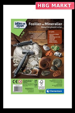 Mey İthalat® 64336 Bilim ve Oyun - Fosiller ve Mineraller Kazı Seti