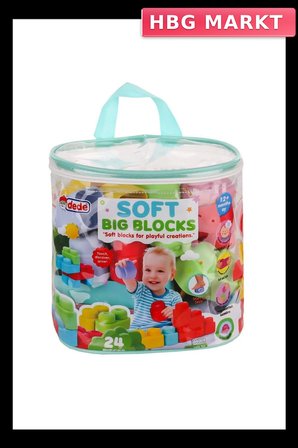 Mey İthalat® 04008 Yumuşak Big Bloklar Çanta 24 Parça -Fentoys