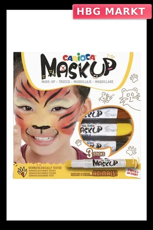 Mey İthalat®  Mask Up Yüz Boyası 3 Renk Animals