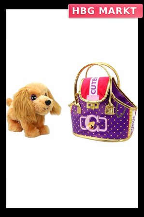 Mey İthalat® Taşıma Çantalı Peluş Köpek