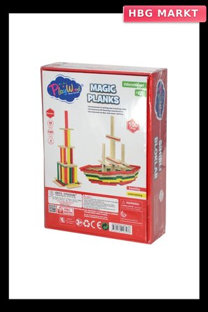 Mey İthalat® ONY-358	Ahşap 100 Parça Sihirli Bloklar