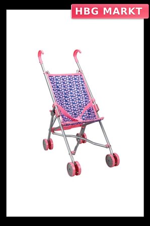 Mey İthalat®  Katlanabilir Kalpli Metal Bebek Puseti