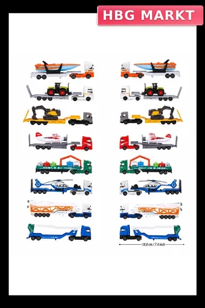 Eğitici Oyuncak City Transporter 8'li Set