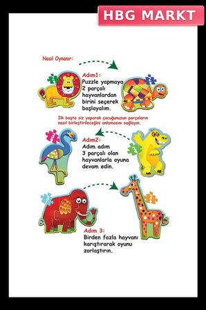 Mey İthalat® 1727 BABY PUZZLE BENİM İLK PUZZLEM ORMAN HAYVANLARI