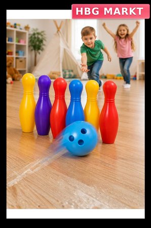 Çocuk Bowling Seti 6 Kuka Renkli Oyun