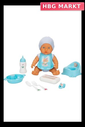 Mey İthalat® 3823 Bakım Zamanı Sesli Gülen Ağlayan Bebek 32 cm -