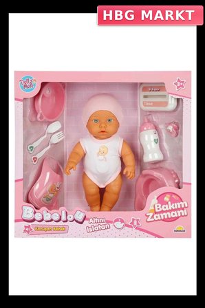 Mey İthalat® 3823 Bakım Zamanı Sesli Gülen Ağlayan Bebek 32 cm -