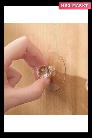 2 Adet Kristal Kendiliğinden Yapışkanlı Kulp Askısı Tutma Kolu