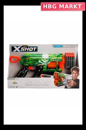 Sünger Dart Atan Silah 32 cm X-Shot Skins Griefer 12'li