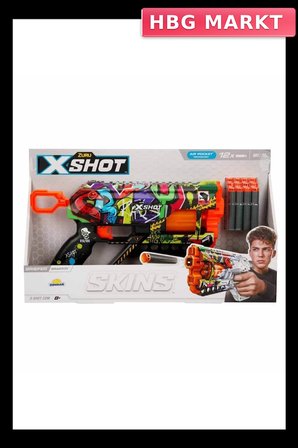 Sünger Dart Atan Silah 32 cm X-Shot Skins Griefer 12'li