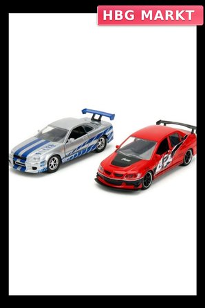 Hızlı ve Öfkeli 2'li Paket 2006 GTR R34 Model Araba Oyuncak