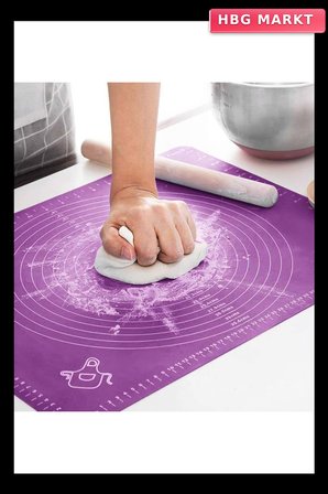 Dikdörtgen 45x65cm Renkli Silikon Hamur Matı Ölçek Çizimli 220gr