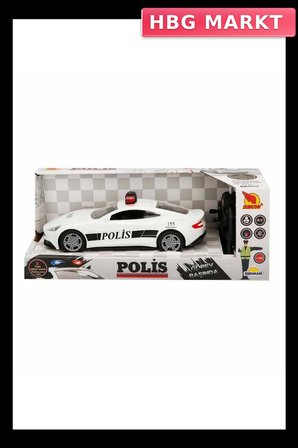Mey İthalat® 20357 Uzaktan Kumandalı Işıklı Polis Arabası 21 cm