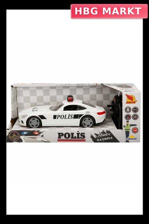 Mey İthalat® 20357 Uzaktan Kumandalı Işıklı Polis Arabası 21 cm