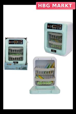 Mey İthalat® Sesli ve Işıklı Yeşil Bulaşık Makinesi