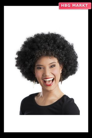 Siyah Kıvırcık Afro Bonus Peruk Parti İçin Takma Saç