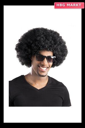 Siyah Kıvırcık Afro Bonus Peruk Parti İçin Takma Saç