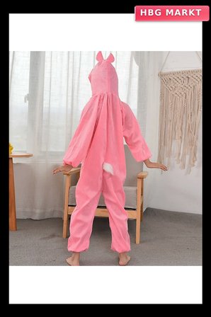 Çocuk Tavşan Kostümü Pembe Renk 6-7 Yaş 120 cm
