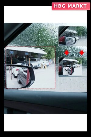 4 Parça Yan Aynalar ve Yan Camlar İçin Araç Ayna Yağmur Kaydırıcı ve Cam Bu