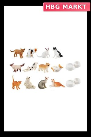 Mey İthalat® KZ956-031F KEDİ ARKDŞ.FİGÜR SET KUTULU 6PCS 2M-TÜL