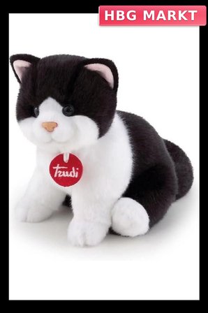 Mey İthalat® Peluş Siyah Beyaz Kedi 20 cm
