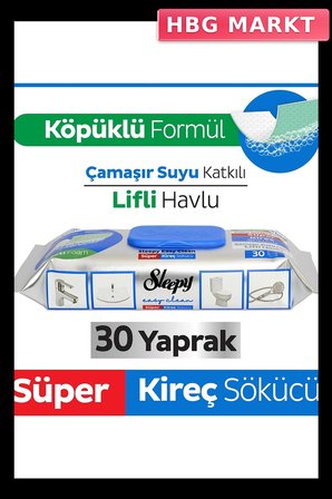 Mey İthalat®   Yüzey Temizlik Havlusu 30 Adet Kireç Çözücü