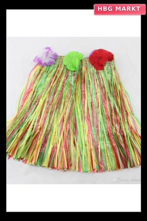 Hawaii Hula Eteği Karışık Renk 40 cm (5647)