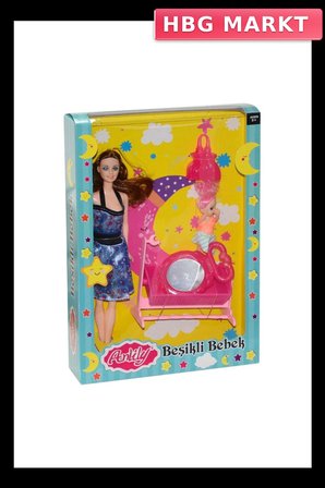 Mey İthalat® 02411 Oydaş, Anlily Beşikli Bebek / +3 yaş