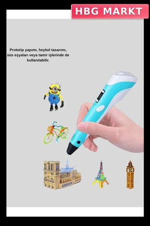 Mey İthalat® 3D Yazıcı Kalem FDM Teknolojili ve ABS PLA Filament Uyumlu