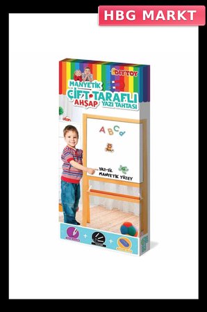 Mey İthalat® 2195 AYAKLI ÇİFT TARAFLI MANYETİK AHŞAP YAZI TAHTASI