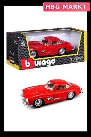 Mey İthalat®  22023 Burago 1:24 Mersedes Benz 300SL 1954 Model Araba