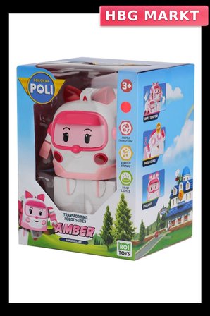 Mey İthalat®  POLI MRT-687 ROBOCAR POLİ BÜYÜK TRANSFORMİNG ROBOT AMBER SESLİ VE IŞIKLI