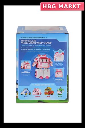 Mey İthalat®  POLI MRT-687 ROBOCAR POLİ BÜYÜK TRANSFORMİNG ROBOT AMBER SESLİ VE IŞIKLI