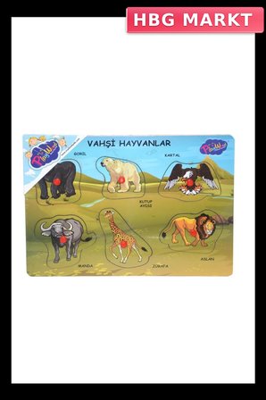 Mey İthalat® ONY-328 329 Onyıl, Ahşap Tutmalı Vahşi Hayvanlar