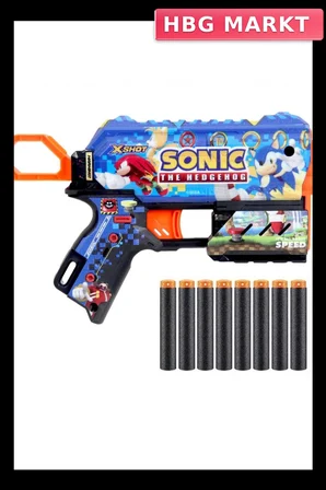 Dart Fırlatıcı Oyuncak 8 Dartlı Sonic Skins