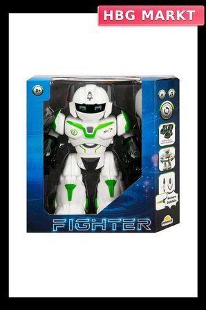 Mey İthalat®  Sesli ve Işıklı Robot Fighter 22 cm