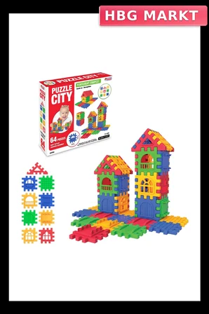 Mey İthalat® 03702 Puzzle City 64 Parça