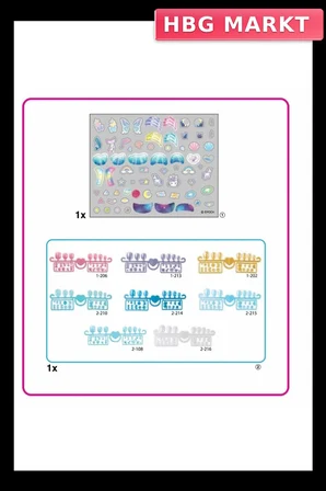 Mey İthalat® 35060 Sihirli Atlar ve Yıldızlar - Yedek Tırnak Paketi +4 yaş