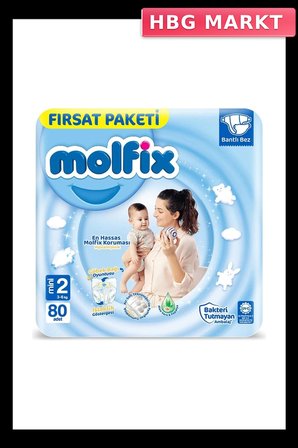 Mey İthalat®   Bebek Bezi Fırsat Paketi 2 Beden 3-6 Kg 80 Adet