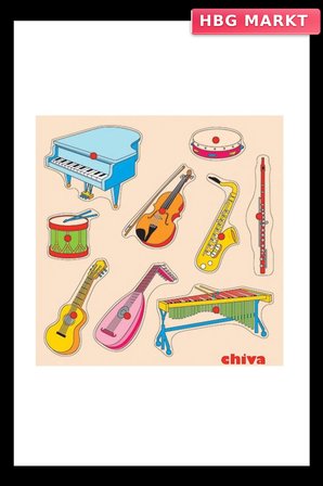 Mey İthalat® 1004-CS Chiva, Müzik Aletleri Ahşap Puzzle