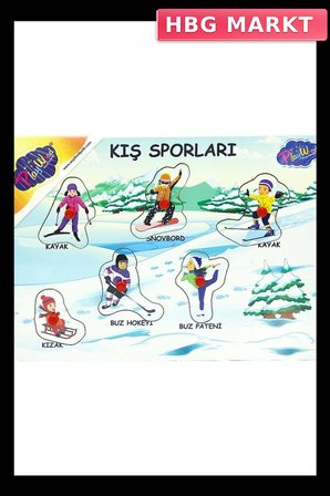 Mey İthalat® Ahşap Tutmalı Sporlar Yapboz