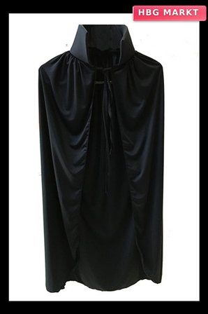 Siyah Yakalı Pelerin Vampir Pelerin Dracula Pelerin 90 cm