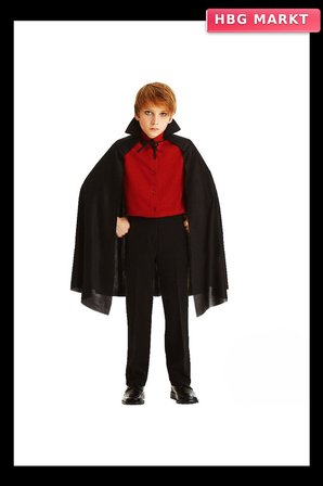 Siyah Yakalı Pelerin Vampir Pelerin Dracula Pelerin 90 cm