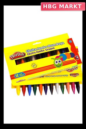 Mey İthalat® 12 Renk Extra Jumbo Crayon