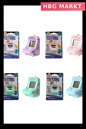 Mey İthalat®  Oyun Konsolu 23 Oyun Modlu Tetris Anahtarlık