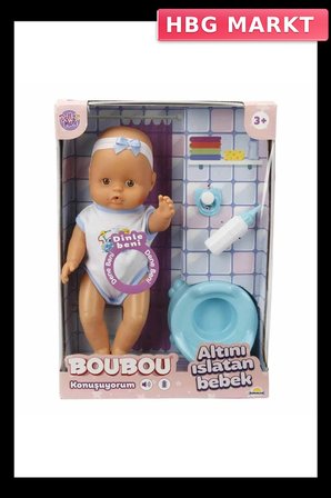 Mey İthalat® 2030121 Boubou Altını Islatan ve Konuşan Bebek Seti 30 cm