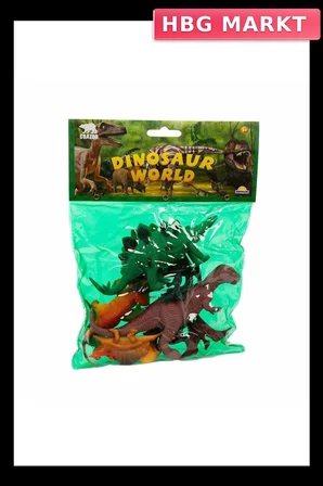 Mey İthalat® 0710 Dinozorların Dünyası Poşetli Hayvan Oyun Seti Orta Boy