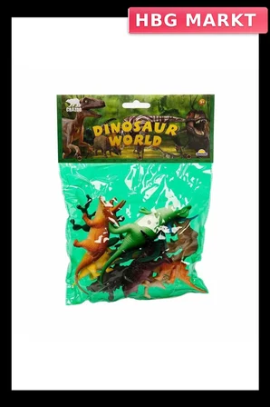 Mey İthalat® 0710 Dinozorların Dünyası Poşetli Hayvan Oyun Seti Orta Boy