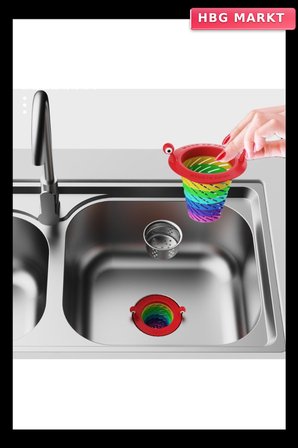 Renkli 6 Kademeli Lavabo Süzgeci (5647)