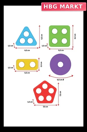 Geometrik Bultak Oyunu Seri 2 Eğitici Ahşap Bulmaca